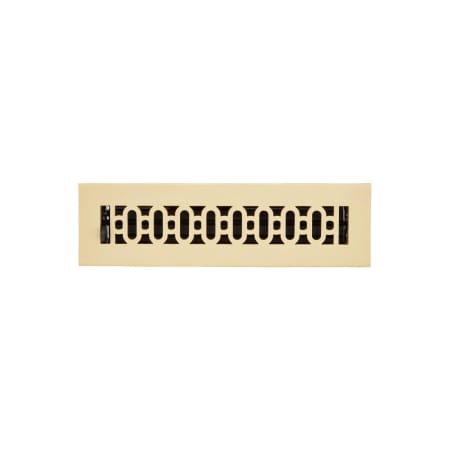 Signature Hardware Caselli Brass Floor Register - 2-1/4" x 14" (4" x 15-1/2" Overall) Brushed Brass