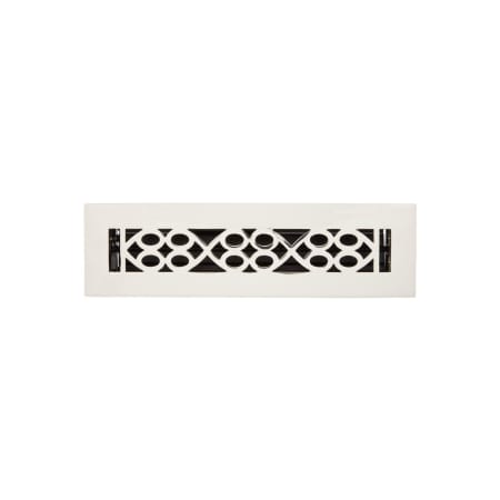 Signature Hardware Yuri Brass Floor Register - 2-1/4" x 12" (4" x 13-1/2" Overall) Polished Nickel