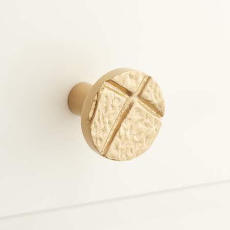 Signature Hardware 2" Hosmer Solid Brass Round Cabinet Knob Satin Brass