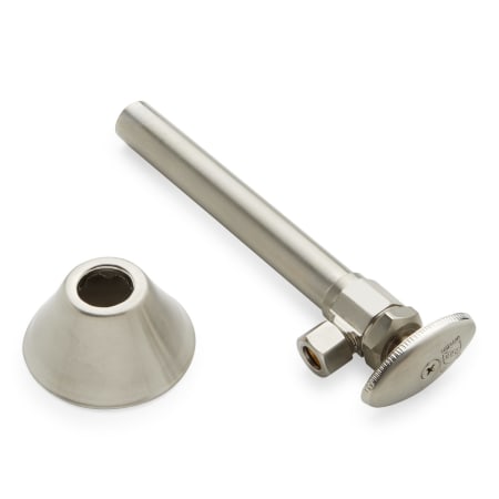 Signature Hardware Toilet Supply Kit with 1/2" OD x 3/8" OD Angle Stop Brushed Nickel