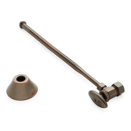 Signature Hardware Corrugated Toilet Supply Kit with 5/8" OD X 3/8" OD Angle Stop Oil Rubbed Bronze
