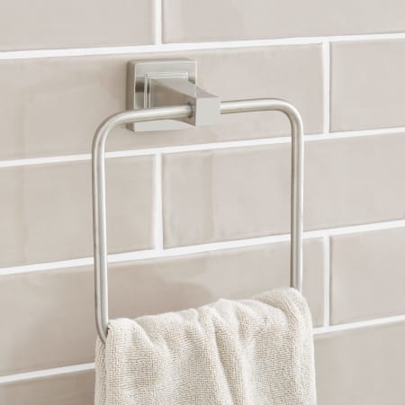 Signature Hardware Rigi 7" Wall-Mounted Towel Ring Brushed Nickel