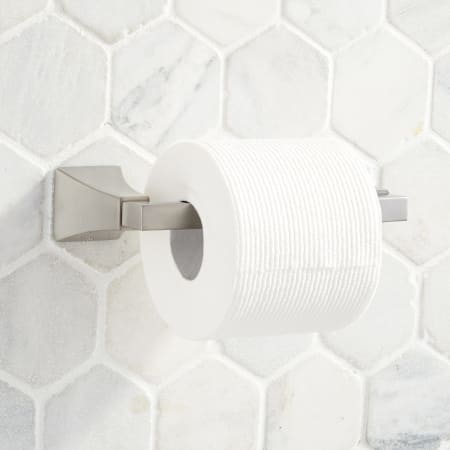 Signature Hardware Vilamonte Wall-Mounted Toilet Paper Holder Brushed Nickel
