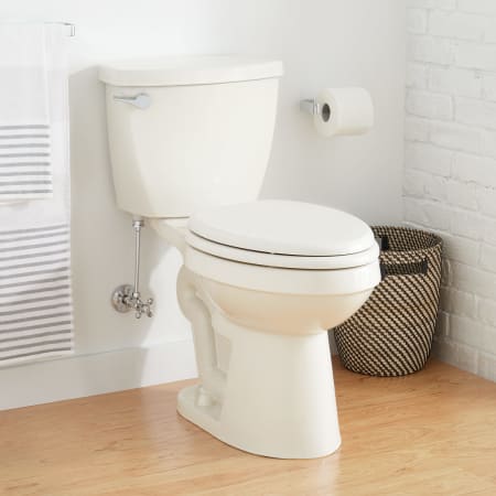 Signature Hardware Bradenton 1.28 GPF Two Piece Elongated Toilet with 12" Rough-In and Left Hand Lever - Seat Included Biscuit