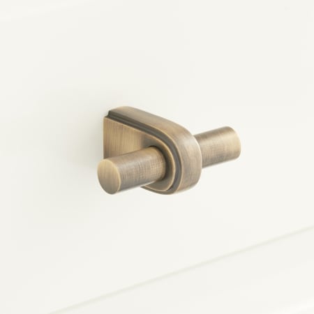 Signature Hardware Imun 1-3/4 Inch Wide Bar Cabinet Knob Antique Brass