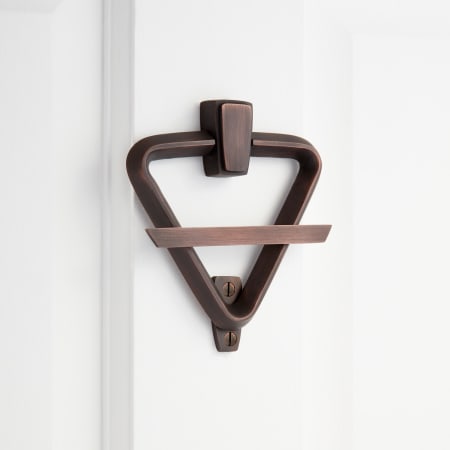 Signature Hardware Joyner Brass Door Knocker Oil Rubbed Bronze