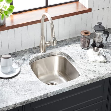 Signature Hardware Calverton 18" Drop In / Undermount Single Basin Stainless Steel Prep Sink Stainless Steel