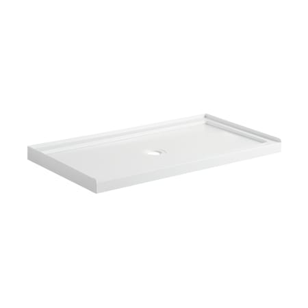 Signature Hardware 60" x 34" Rectangular Shower Base with Single Threshold and Center Drain White