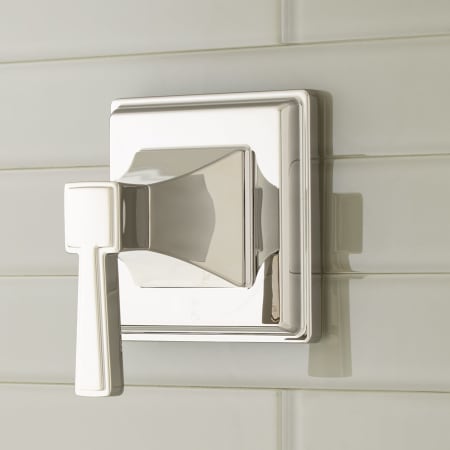 Signature Hardware Pinecrest Volume Control Lever Handle Polished Nickel