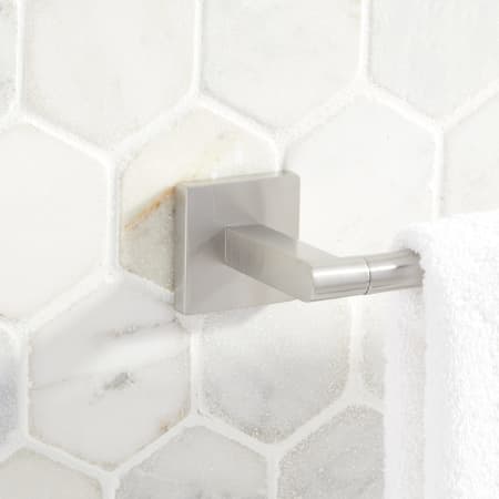 Signature Hardware Hibiscus 24" Towel Bar Brushed Nickel