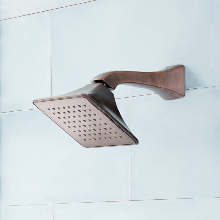 Signature Hardware Vilamonte 1.8 GPM Dual Single Function Shower Head with Shower Arm Oil Rubbed Bronze