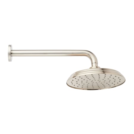 Signature Hardware 1.8 GPM 8" Wide Traditional Rain Shower Head with 18" Shower Arm Brushed Nickel