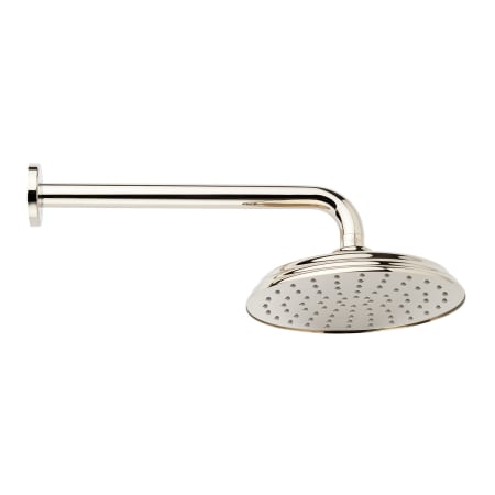 Signature Hardware 1.8 GPM 8" Wide Traditional Rain Shower Head with 18" Shower Arm Polished Nickel