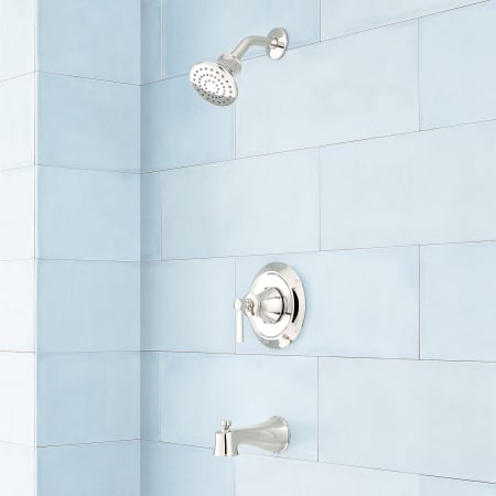 Signature Hardware Pendleton Pressure Balanced Tub and Shower Package Trim Only - Less Rough-In Valve Polished Nickel