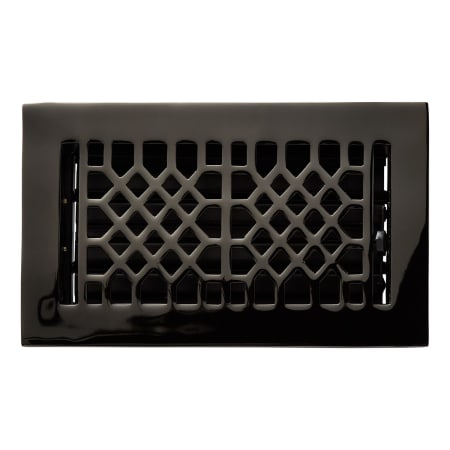 Signature Hardware Antique Style Brass Floor Register - 4" x 8" (5-3/4" x 9-3/8" Overall) Black Nickel