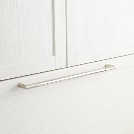 Signature Hardware 18" Lunata Solid Brass Appliance Pull Brushed Nickel