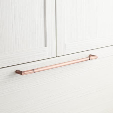Signature Hardware 24" Lunata Solid Brass Appliance Pull Antique Copper