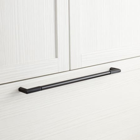Signature Hardware 24" Lunata Solid Brass Appliance Pull Satin Black