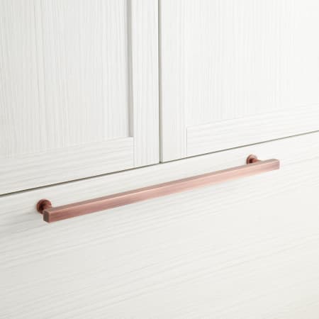 Signature Hardware 12" Colville Solid Brass Appliance Pull Antique Copper