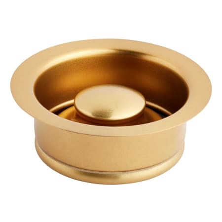 Signature Hardware 3 1/2" Stainless Steel, Kitchen Garbage Disposal Flange and Stopper Matte Gold