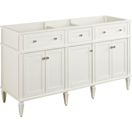 Signature Hardware Elmdale 60" Freestanding Mahogany Double Basin Vanity Cabinet - Cabinet Only - Less Vanity Top White