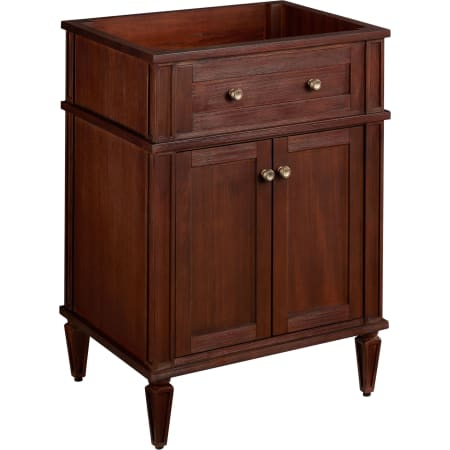 Signature Hardware Elmdale 24" Freestanding Mahogany Single Basin Vanity Cabinet - Cabinet Only - Less Vanity Top Antique Brown