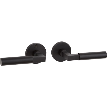 Signature Hardware Tolland Left Hand Solid Brass Passage Door Knob Set with 2-3/4" Backset Matte Black