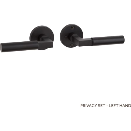 Signature Hardware Tolland Solid Brass Privacy Door Knob Set with 2-3/4" Backset Matte Black