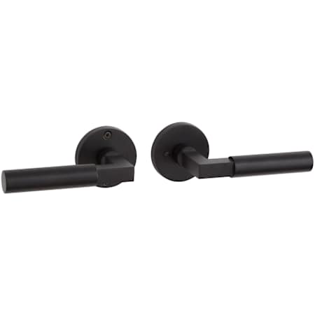 Signature Hardware Tolland Solid Brass Privacy Door Knob Set with 2-3/4" Backset Matte Black