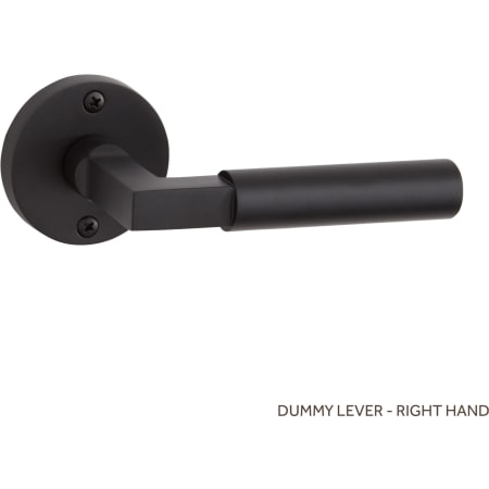 Signature Hardware Tolland Right Hand Solid Brass Single Dummy Door Lever Matte Black
