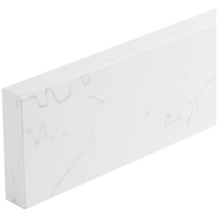 Signature Hardware 37" 3cm Quartz Vanity Backsplash Feathered White