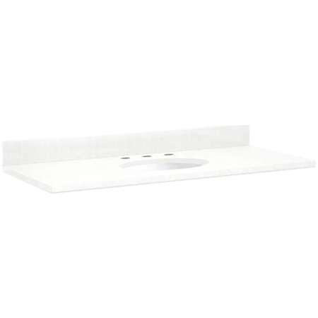 Signature Hardware 49" Vanity Top with Backsplash Feathered White