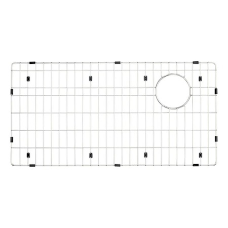Signature Hardware 28" L x 14-1/2" W Stainless Steel Basin Rack for Totten 33" Single Bowl Sink Chrome