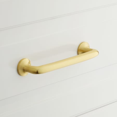Signature Hardware Belfast 3 Inch Handle Cabinet Pull Brushed Brass