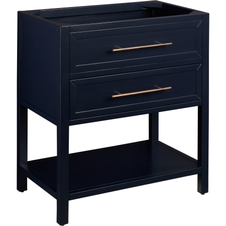 Signature Hardware Robertson 30" Freestanding Mahogany Single Basin Vanity Cabinet - Cabinet Only - Less Vanity Top Midnight Navy Blue