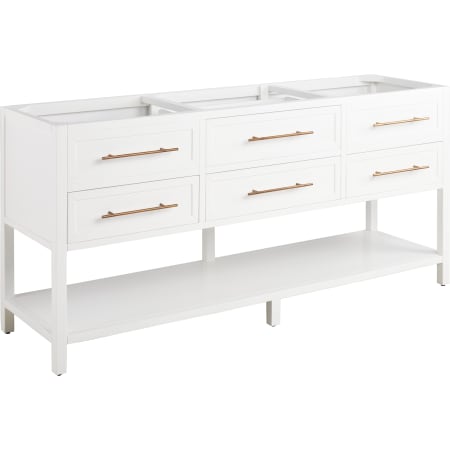 Signature Hardware Robertson 72" Freestanding Mahogany Double Basin Vanity Cabinet - Cabinet Only - Less Vanity Top Bright White
