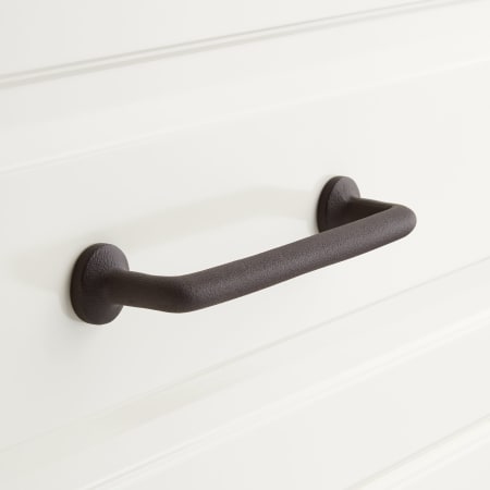 Signature Hardware 6 Inch Center to Center Handle Cabinet Pull Dark Bronze