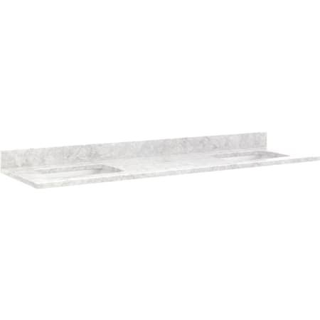 Signature Hardware 73" Marble Vanity Top with Backsplash Carrara Marble