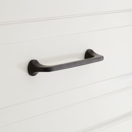 Signature Hardware Amarilla 3-3/4 Inch Center to Center Handle Cabinet Pull Dark Bronze