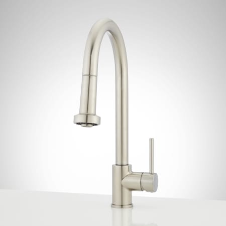 Signature Hardware Ridgeway 1.75 GPM Single Handle Pull-Down Kitchen Faucet Stainless Steel