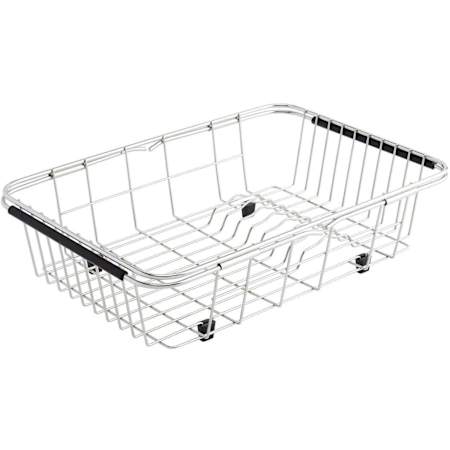 Signature Hardware Workspace Sink Accessory Set - Includes Plastic and Metal Rinse Baskets and Roller Drainboard Mat Metal