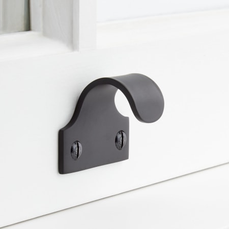 Signature Hardware Window Sash Hook - Brass Matte Black