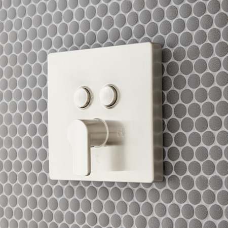 Signature Hardware Two Function Thermostatic Valve Trim Only with Integrated Diverter Brushed Nickel