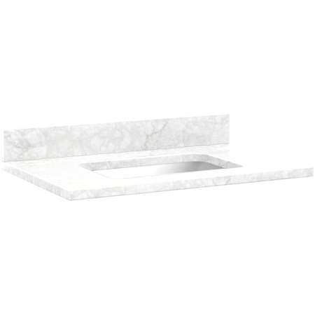 Signature Hardware 31" Marble Single Vanity Top with 0" Faucet Centers and Backsplash Carrara Marble