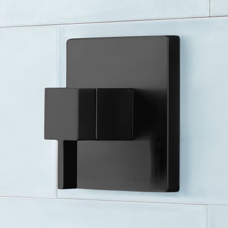 Signature Hardware Rigi Pressure Balanced Valve Trim Only - Less Rough-In Valve Matte Black