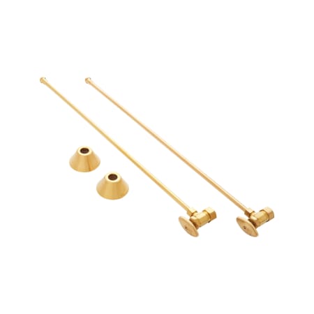 Signature Hardware Bathroom Supply Kit with 5/8" OD X 3/8" OD Angle Stop Brushed Gold