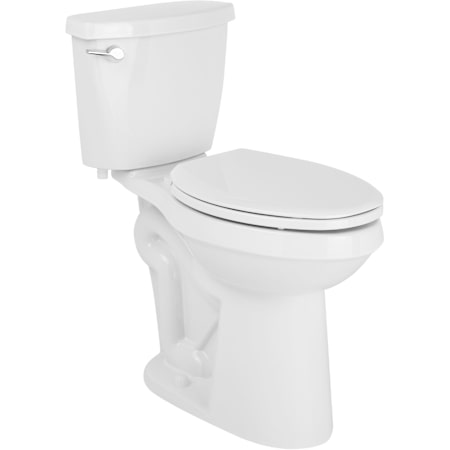 Signature Hardware Bradenton 1.28 GPF Two Piece Elongated Chair Height Toilet with 10" Rough-In and Left Hand Lever - Less Seat White
