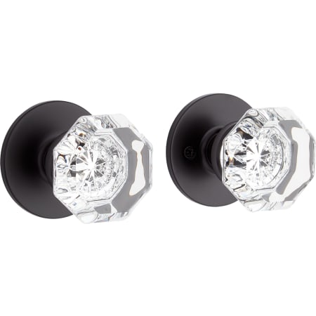 Signature Hardware Tama Solid Brass Passage Door Knob Set with 2-3/4" Backset Matte Black