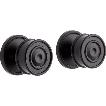 Signature Hardware Kennice Solid Brass Dummy Door Knob Set Matte Black