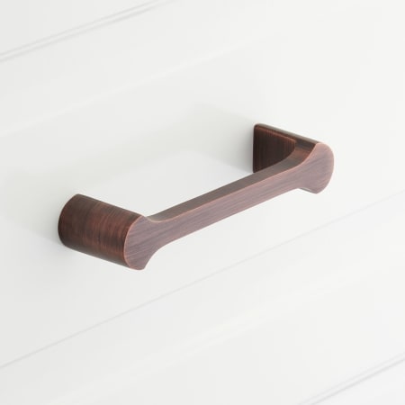 Signature Hardware Stacia 4-1/8 Inch Center to Center Handle Cabinet Pull Oil Rubbed Bronze